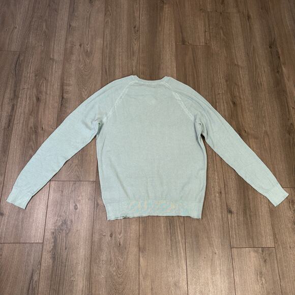 J.Crew Cotton Seed Stitch Crewneck Sweater Men XL Blue Pullover Rib Trim Stretch - Picture 4 of 7